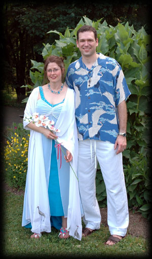 John and his wife Beth at their wedding